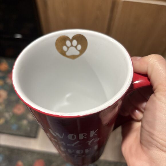 “I Work Hard To Support My Dog” Coffee Mug - Picture 2 of 3